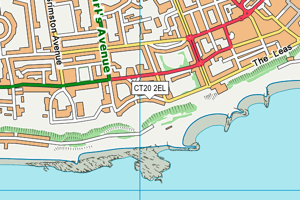 CT20 2EL map - OS VectorMap District (Ordnance Survey)