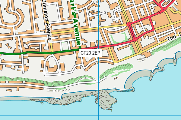 CT20 2EP map - OS VectorMap District (Ordnance Survey)