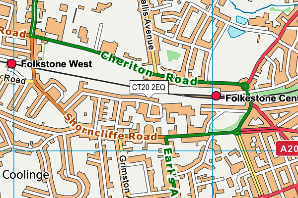 CT20 2EQ map - OS VectorMap District (Ordnance Survey)