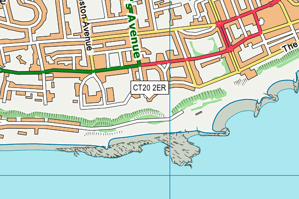 CT20 2ER map - OS VectorMap District (Ordnance Survey)