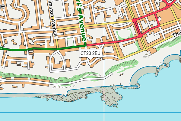 CT20 2EU map - OS VectorMap District (Ordnance Survey)