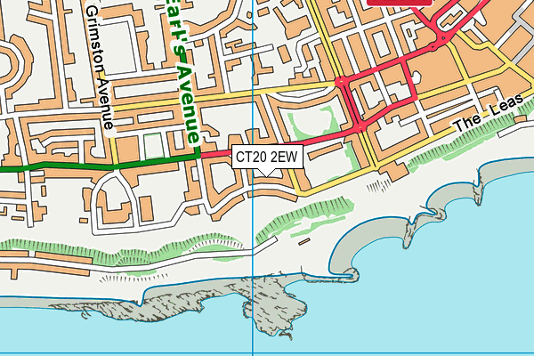 CT20 2EW map - OS VectorMap District (Ordnance Survey)