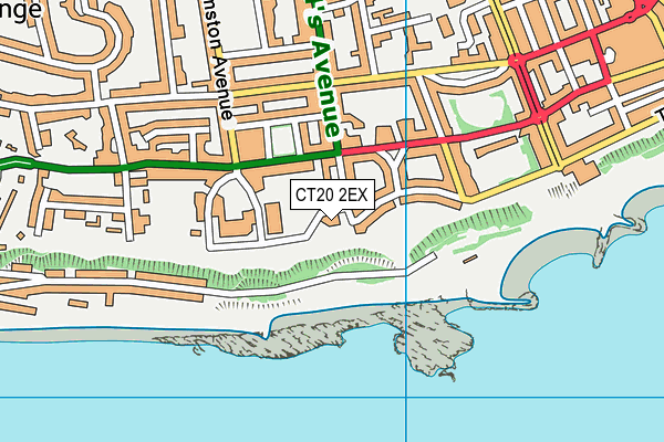 CT20 2EX map - OS VectorMap District (Ordnance Survey)