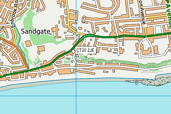 CT20 2JE map - OS VectorMap District (Ordnance Survey)