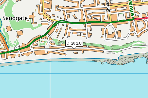 CT20 2JJ map - OS VectorMap District (Ordnance Survey)