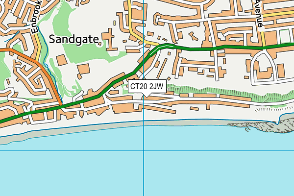 CT20 2JW map - OS VectorMap District (Ordnance Survey)