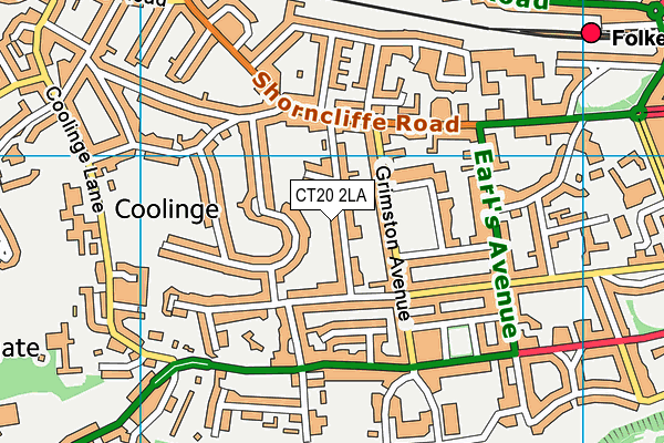 CT20 2LA map - OS VectorMap District (Ordnance Survey)