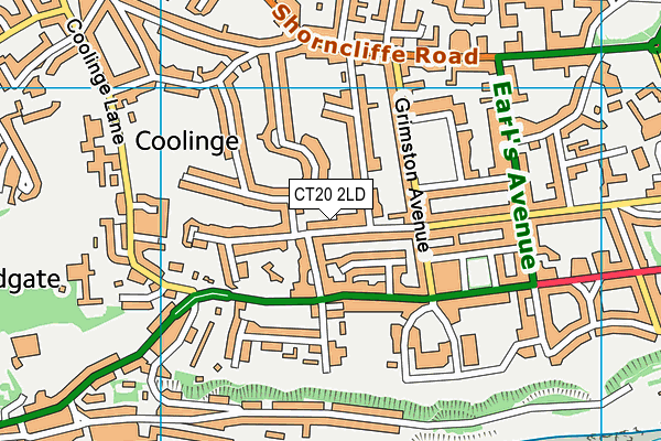 CT20 2LD map - OS VectorMap District (Ordnance Survey)