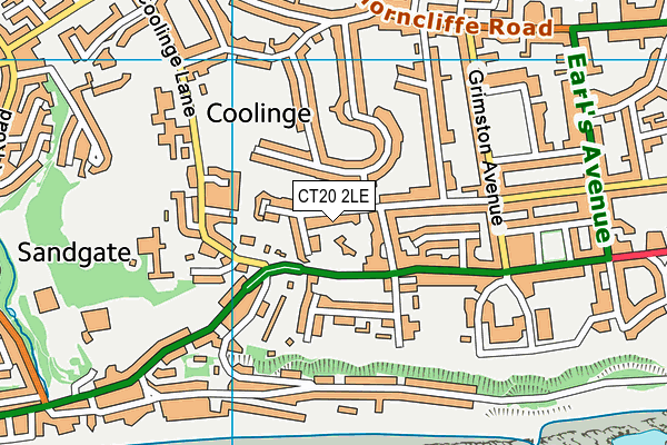 CT20 2LE map - OS VectorMap District (Ordnance Survey)