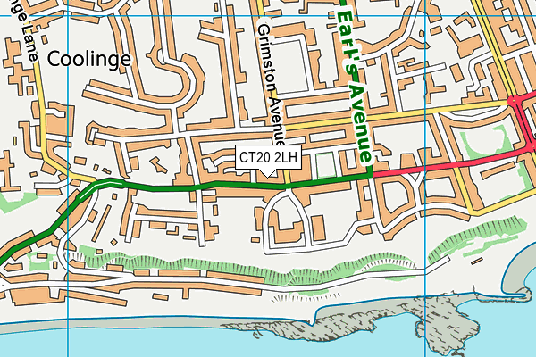 CT20 2LH map - OS VectorMap District (Ordnance Survey)