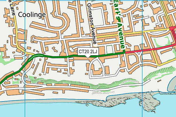 CT20 2LJ map - OS VectorMap District (Ordnance Survey)