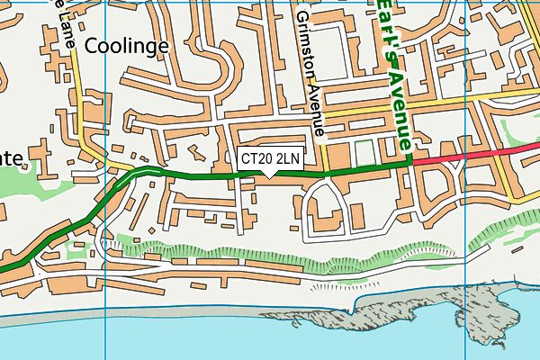 CT20 2LN map - OS VectorMap District (Ordnance Survey)