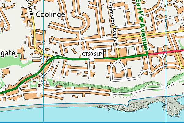 CT20 2LP map - OS VectorMap District (Ordnance Survey)