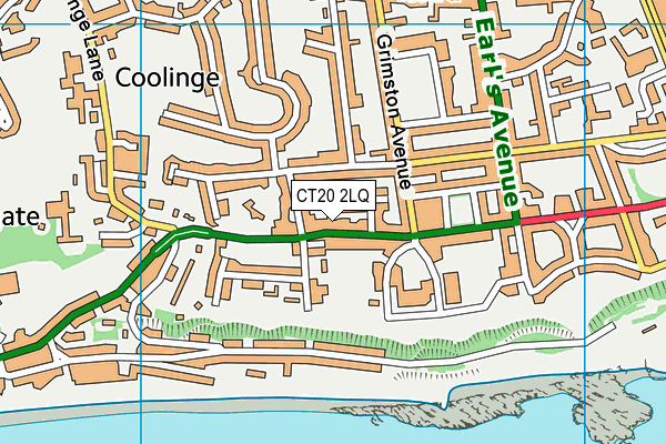 CT20 2LQ map - OS VectorMap District (Ordnance Survey)