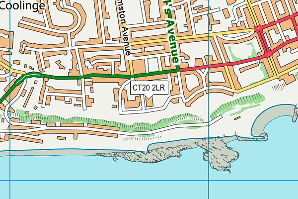 CT20 2LR map - OS VectorMap District (Ordnance Survey)