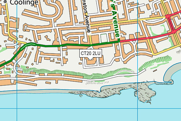 Open Health & Fitness Club (Folkestone) (Closed) map (CT20 2LU) - OS VectorMap District (Ordnance Survey)