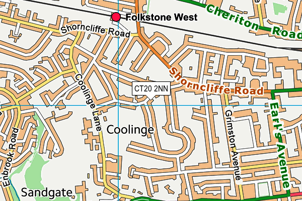 CT20 2NN map - OS VectorMap District (Ordnance Survey)