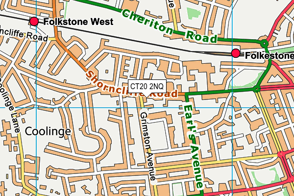 CT20 2NQ map - OS VectorMap District (Ordnance Survey)