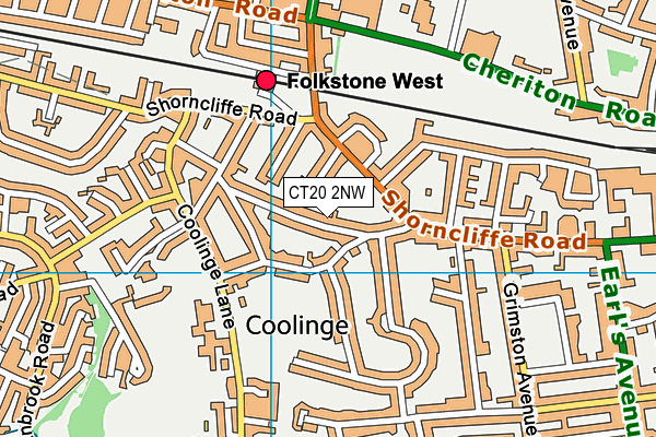 CT20 2NW map - OS VectorMap District (Ordnance Survey)