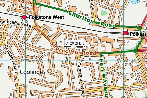 CT20 2PD map - OS VectorMap District (Ordnance Survey)