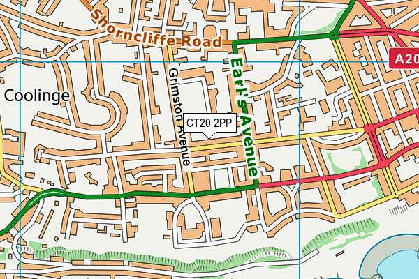 CT20 2PP map - OS VectorMap District (Ordnance Survey)