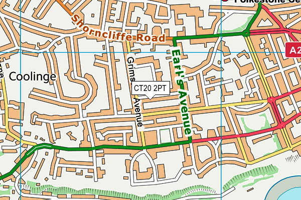 CT20 2PT map - OS VectorMap District (Ordnance Survey)