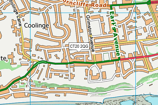 CT20 2QG map - OS VectorMap District (Ordnance Survey)