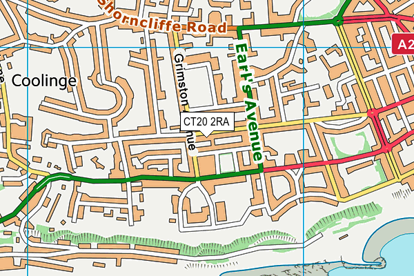 CT20 2RA map - OS VectorMap District (Ordnance Survey)