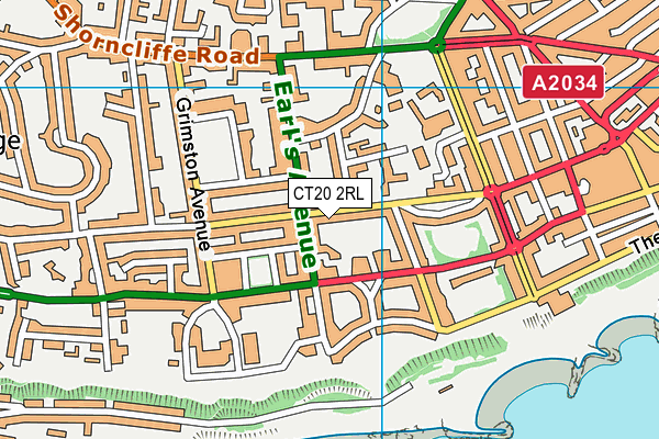 CT20 2RL map - OS VectorMap District (Ordnance Survey)