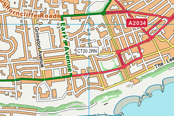 CT20 2RN map - OS VectorMap District (Ordnance Survey)