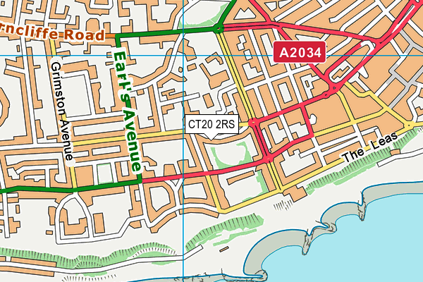 CT20 2RS map - OS VectorMap District (Ordnance Survey)