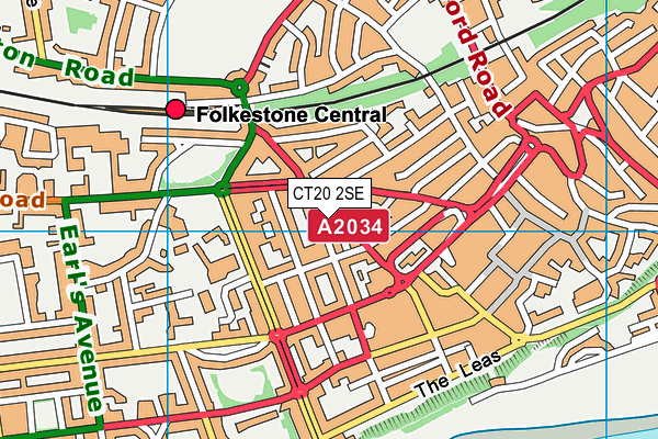 CT20 2SE map - OS VectorMap District (Ordnance Survey)