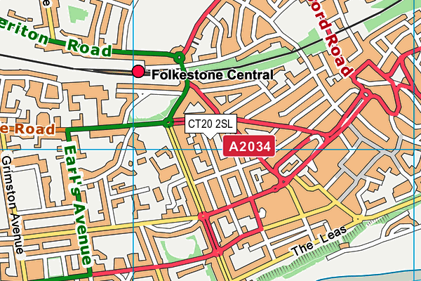 CT20 2SL map - OS VectorMap District (Ordnance Survey)