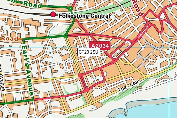 CT20 2SU map - OS VectorMap District (Ordnance Survey)