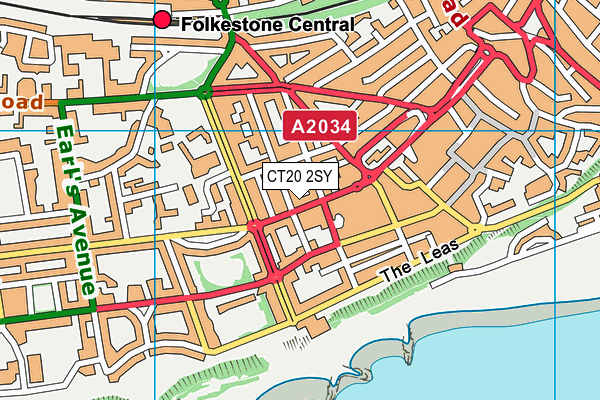 CT20 2SY map - OS VectorMap District (Ordnance Survey)