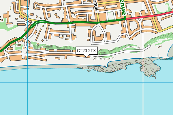 CT20 2TX map - OS VectorMap District (Ordnance Survey)