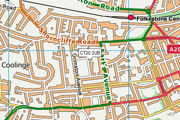 CT20 2UB map - OS VectorMap District (Ordnance Survey)