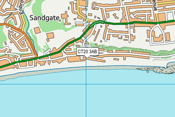 CT20 3AB map - OS VectorMap District (Ordnance Survey)
