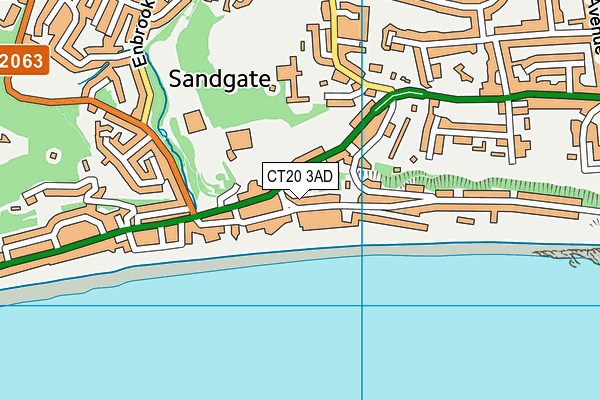 CT20 3AD map - OS VectorMap District (Ordnance Survey)