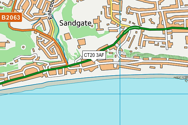 CT20 3AF map - OS VectorMap District (Ordnance Survey)