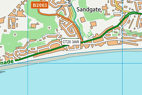 CT20 3AW map - OS VectorMap District (Ordnance Survey)