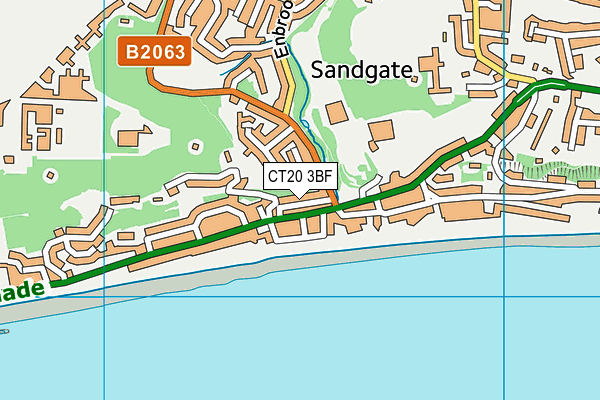 CT20 3BF map - OS VectorMap District (Ordnance Survey)