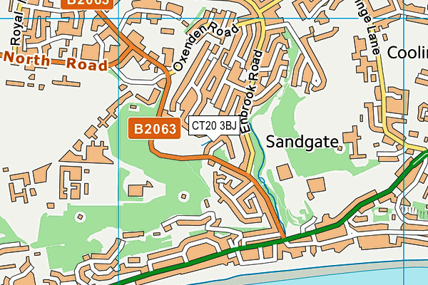 CT20 3BJ map - OS VectorMap District (Ordnance Survey)