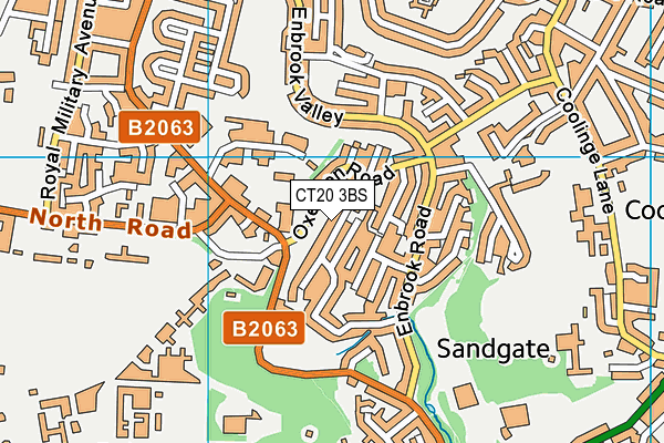CT20 3BS map - OS VectorMap District (Ordnance Survey)