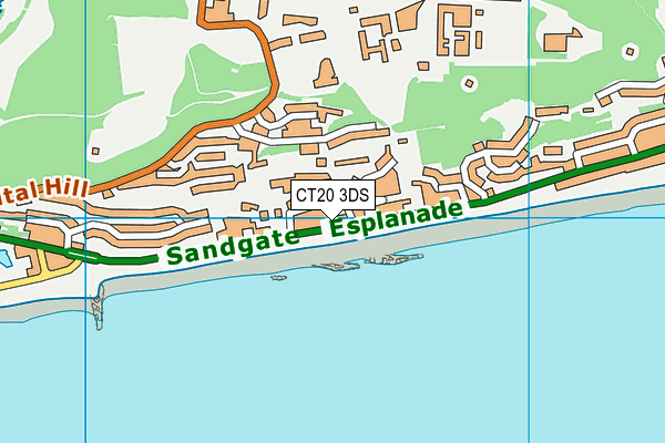 CT20 3DS map - OS VectorMap District (Ordnance Survey)