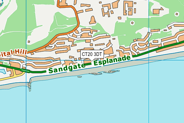 CT20 3DT map - OS VectorMap District (Ordnance Survey)