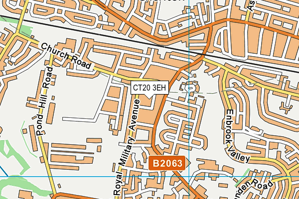 CT20 3EH map - OS VectorMap District (Ordnance Survey)