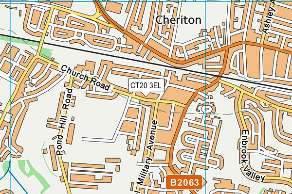 CT20 3EL map - OS VectorMap District (Ordnance Survey)