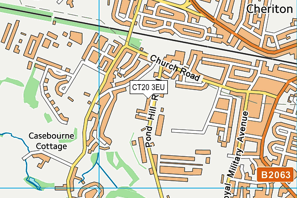 CT20 3EU map - OS VectorMap District (Ordnance Survey)