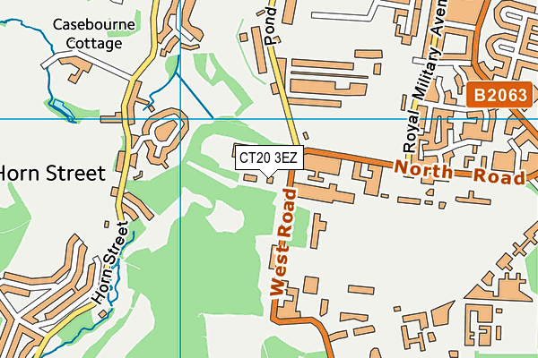 CT20 3EZ map - OS VectorMap District (Ordnance Survey)